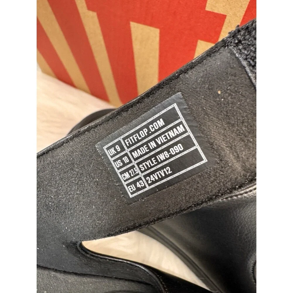 FitFlop F-MODE GO Men’s 2-Bar Slides Black US 10 Adjustable New in Box